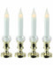 Northlight Set of 4 LED Flickering Window Christmas Candle Lamp with Timer 8.5"